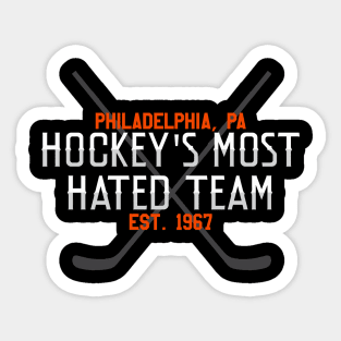 Hated hockey Sticker